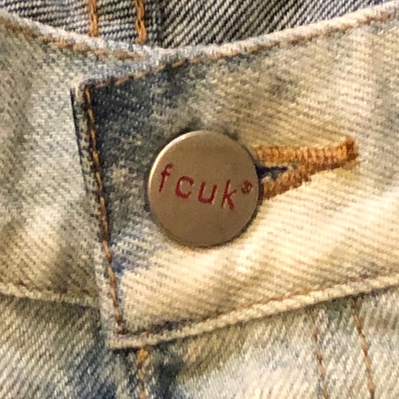 Vintage, FCUK, French Connection, Logo, Jeans, Flare, distressed, Bleached - Picture 5 of 6
